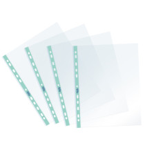 Buste forate Pastel - c/ banda - liscia - 22 x 30 cm - azzurro - Favorit - conf. 25 pezzi