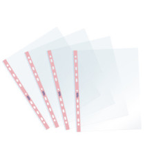 Buste forate Pastel - c/ banda - liscia - 22 x 30 cm - rosa - Favorit - conf. 25 pezzi