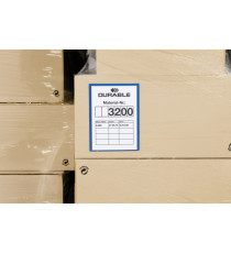 Buste identificative - con bande adesive - A4 verticale - blu - Durable - conf. 50 pezzi