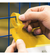 Buste identificative - con fascette di aggancio - A5 orizzontali - giallo - Durable - conf. 50 pezzi