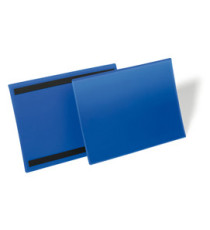 Buste identificative magnetiche - 150 x 67 mm - blu - Durable - conf. 50 pezzi
