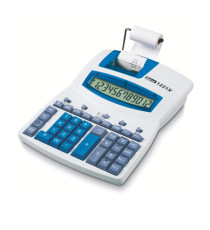 Calcolatrice scrivente 1221X - 12 cifre - bianco/azzurro - Ibico