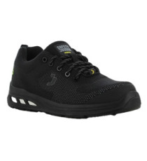 Calzatura bassa da lavoro Ecofitz S1P LOW - numero 45 - maglia riciclata - nero - Safety Jogger