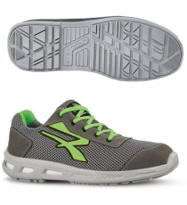Calzatura di sicurezza  Summer S1P SRC Red Lion - pelle scamosciata morbida - numero 47 - grigio/verde - U-Power