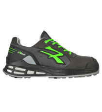 Calzatura di sicurezza Egon S1P - numero 47 - nylon/pelle scamosciata - nero/verde - U-Power