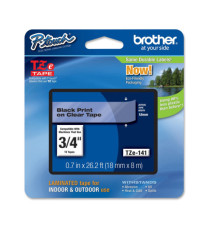 Brother - Nastro - Nero/Trasparente - TZE141 - 18mm x 8mt