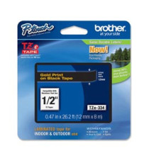Brother - Nastro - Oro/Nero - TZE334 - 12mm x 8mt