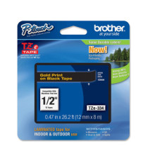 Brother - Nastro - Oro/Nero - TZE334 - 12mm x 8mt