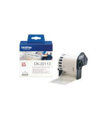 Brother - Nastro adesivo - in pellicola - Nero/Trasparente - 62mm x 15,24mt - DK-22113