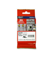 Brother - Nastro con adesivo resistente - Nero/Bianco - TZES211 - 6mm x 8mt