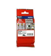 Brother - Nastro con adesivo resistente - Nero/Bianco - TZES241 - 18mm x 8mt