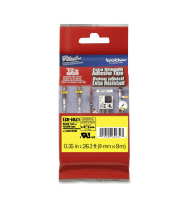Brother - Nastro con adesivo resistente - Nero/Giallo - TZES621 - 9mm x 8mt
