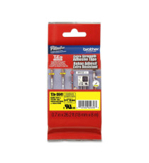 Brother - Nastro con adesivo resistente - Nero/Giallo - TZES641 - 18mm x 8mt