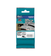 Brother - Nastro laminato flessibile - Nero/Bianco - TZEFX231 - 12mm x 8mt