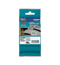 Brother - Nastro laminato flessibile - Nero/Bianco - TZEFX241 - 18mm x 8mt