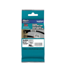 Brother - Nastro laminato flessibile - Nero/Bianco - TZEFX251 - 24mm x 8mt