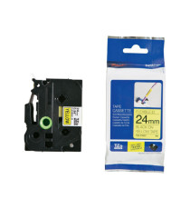 Brother - Nastro laminato flessibile - Nero/Giallo - TZEFX651 - 24mm x 8mt
