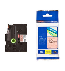 Brother - Nastro laminato fluorescente - Nero/Arancio fluo - TZEB31 - 12mm x 5mt