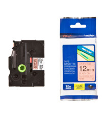 Brother - Nastro laminato fluorescente - Nero/Arancio fluo - TZEB31 - 12mm x 5mt
