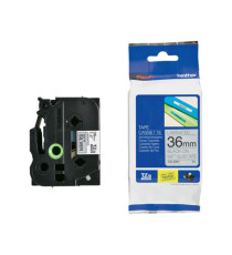Brother - Nastro metallizzato - Nero/argento opaco - TZEM961 - 36mm x 8mt
