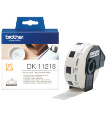 Brother - Rotolo 1000 Etichette circolari adesive diam. 24 mm - DK-11218