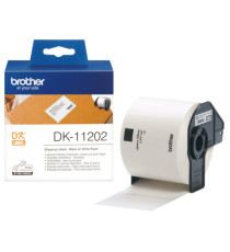 Brother - Rotolo 300 Etichette 62 x 100 mm - Nero/Bianco - DK-11202