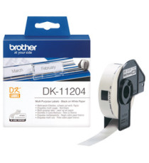 Brother - Rotolo 400 Etichette 17 x 54 mm - Nero/Bianco - DK-11204
