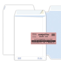 Busta a sacco Competitor FSC - strip adesivo - 16 x 23 cm - 80 gr - bianco - Pigna Envelopes - conf. 500 pezzi