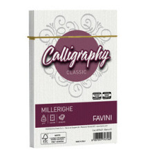 Busta Calligraphy Millerighe - 120 x 180 mm - 100 gr - bianco 01 - Favini - conf. 25 pezzi