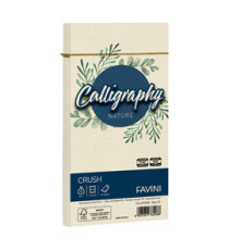 Busta Calligraphy Nature Crush - 110 x 220 mm - 90 gr - alga - Favini - conf. 25 pezzi