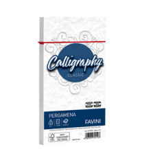 Busta Calligraphy Pergamena - 110 x 220 mm - 90 gr - bianco 01 - Favini - conf. 25 pezzi