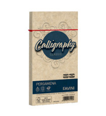 Busta Calligraphy Pergamena - 110 x 220 mm - 90 gr - nocciola 04 - Favini - conf. 25 pezzi