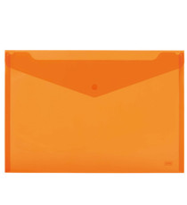 Busta con bottone - 24 x 18,5 cm - PP - colori assortiti fluo - Lebez - conf. 5 pezzi
