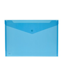 Busta con bottone - 33,5 x 23,5 cm - PP - colori assortiti - Lebez - conf. 5 pezzi