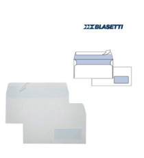 Busta Eco Strip Laser FSC - con finestra - adatta a stampa laser - 11 x23 cm - 90 gr - bianco - Blasetti - conf. 500 pez