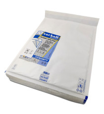 Busta imbottita Sacboll - CD (20 x 22 cm) - carta - bianco - Blasetti - conf. 10 pezzi