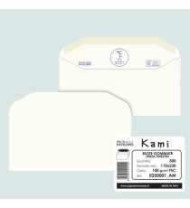 Busta Kami Gommata - senza finestra - 11 x 23 cm - 100 gr - carta riciclata FSC - bianco - Pigna Envelopes - conf. 500 p