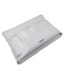 Busta Polyself - per corrieri - con soffietto - A3 - 32 x 48 x 10 cm - PE - bianco/grigio - Blasetti  - conf. 100 pezzi