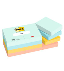 Blocco Post-it - 653-BEA - 38 x 51 mm - 100 fogli - colori Beachside - Post-it - conf. 12 pezzi