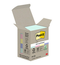 Blocco Post-it in carta riciclata - 653-1GB - 38 x 51 mm - natural - 100 fogli - Post-it - conf. 6 pezzi