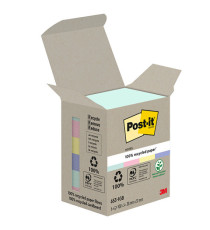 Blocco Post-it in carta riciclata - 653-1GB - 38 x 51 mm - natural - 100 fogli - Post-it - conf. 6 pezzi
