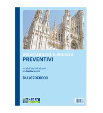 Blocco preventivi e ordinativi per banchetti - 50/50 copie autoric. - f.to 29,7 x 21,5 cm - DU1670C0000 - Data Ufficio