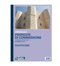 Blocco proposte commissione - 33/33/33 copie autoricopianti - 29,7 x 21,5 cm - DU1672C3300 - Data Ufficio