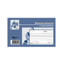 Blocco ricevute generiche - 33 fogli 3 copie autoricalcanti - 9,9 x 17cm - Edipro