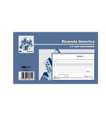 Blocco ricevute generiche - 33 fogli 3 copie autoricalcanti - 9,9 x 17cm - Edipro