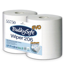 Bobina asciugatutto Classic - 2 veli - 26 cm x 208 mt - diametro 26 cm - 18 gr - microgoffrata - bianco - BulkySoft