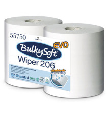 Bobina asciugatutto Classic - 2 veli - 26 cm x 208 mt - diametro 26 cm - 18 gr - microgoffrata - bianco - BulkySoft