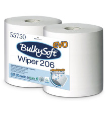 Bobina asciugatutto Classic - 2 veli - 26 cm x 208 mt - diametro 26 cm - 18 gr - microgoffrata - bianco - BulkySoft