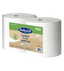 Bobina asciugatutto Comfort - 2 veli - 24 cm x 168 mt - 18 gr - diametro 24,5 cm - microgoffrata - bianco - BulkySoft