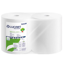 Bobina asciugatutto Eco 800 Joint - 2 veli - 18,5 gr - diametro 26,5 cm - 23,5 cm x 312 m - microgoffrata - bianco  - Lu